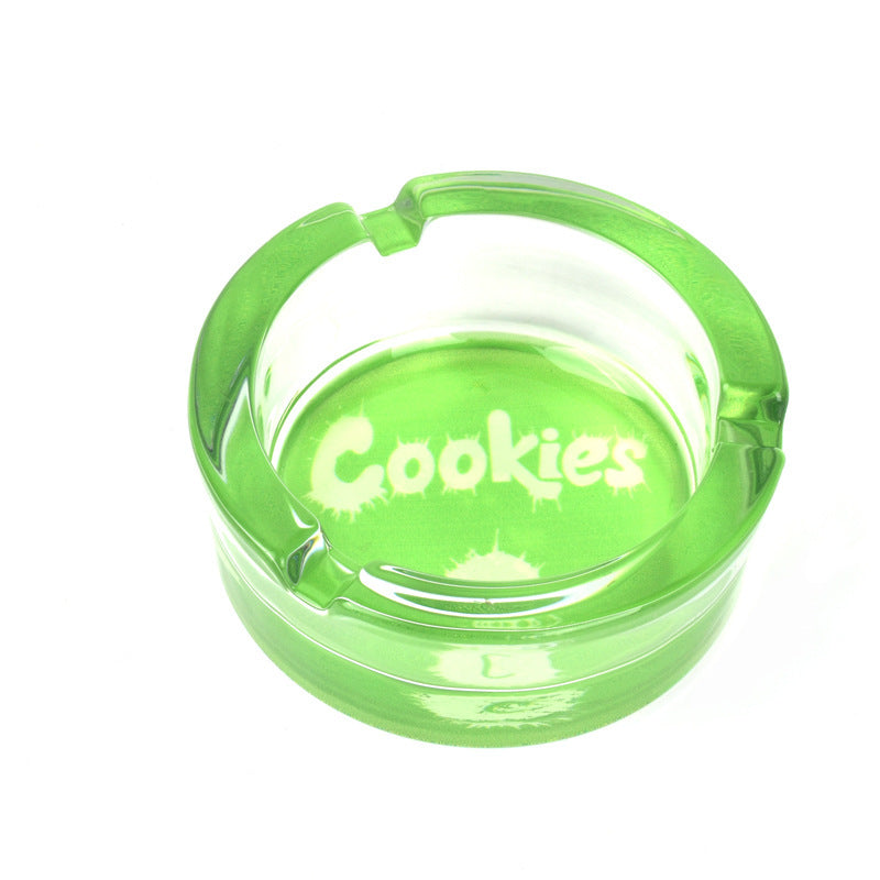 Cookies Printed Luminous Glass Ashtray