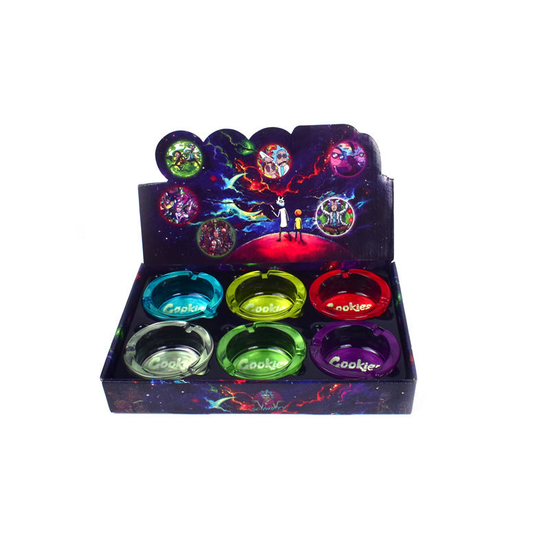 Cookies Printed Luminous Glass Ashtray