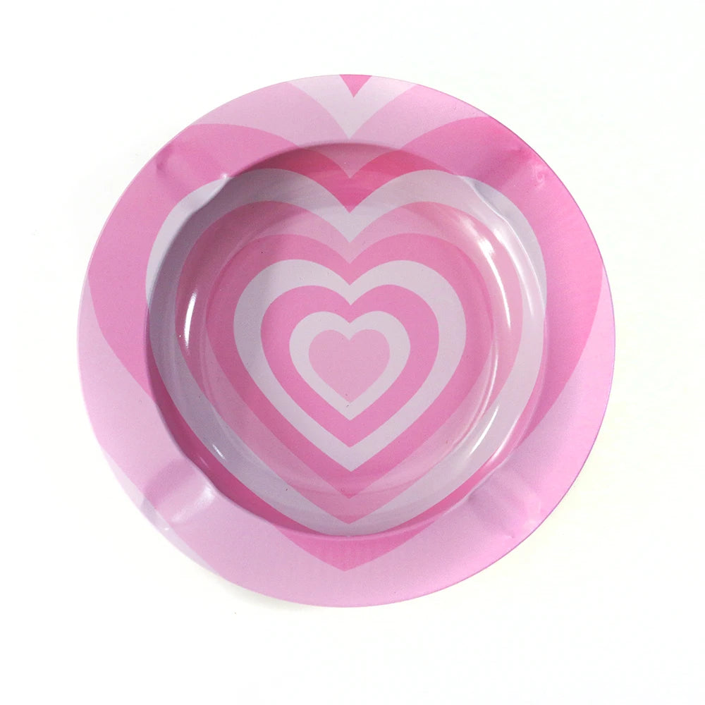 Cartoon Metal Rolling Tray - round Tobacco Herb Ashtray Creative Cigarette Holder Smoking Accessories