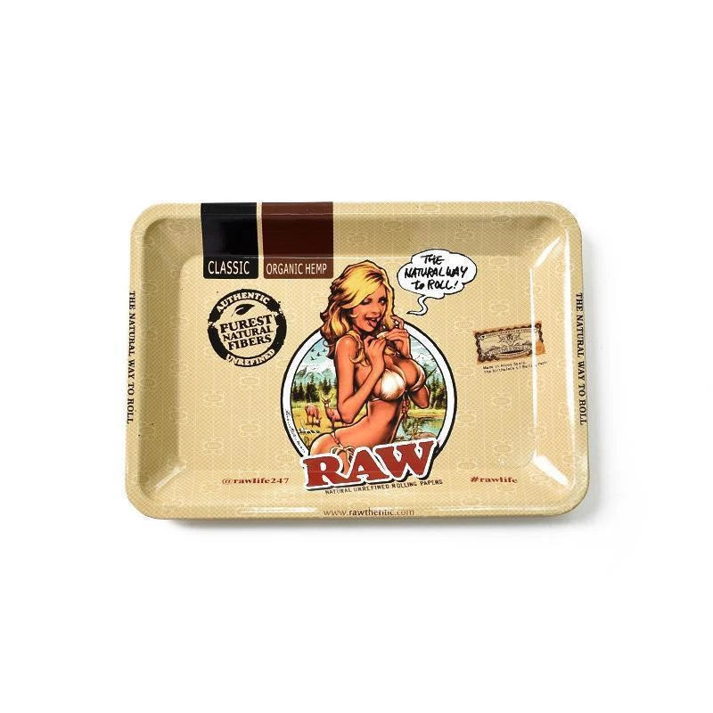 Colorful Metal Rolling Tray Smoking  Accessories Container 180*125mm