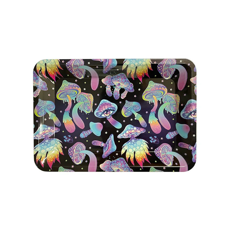 Colorful Metal Rolling Tray Smoking  Accessories Container 180*125mm