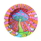 Cartoon Metal Rolling Tray - round Tobacco Herb Ashtray Creative Cigarette Holder Smoking Accessories