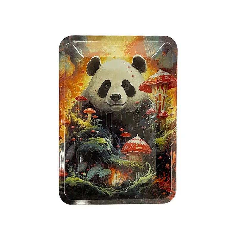 Colorful Metal Rolling Tray Smoking  Accessories Container 180*125mm