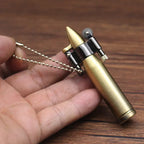 Retro Bullet Kerosene Lighter Metal Keychain Cigarette Smoking Accessories