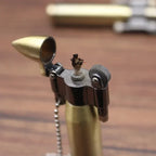 Retro Bullet Kerosene Lighter Metal Keychain Cigarette Smoking Accessories