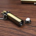 Retro Bullet Kerosene Lighter Metal Keychain Cigarette Smoking Accessories